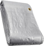WHITEDUCK Super Heavy Duty Poly Tarp Cover 16 Mil & 10 Mil with Grommets and Reinforced Edges (Brown, White & Silver Black) (Silver Black- 10 Mil, 15' x 20')