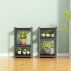 Storage Shelves, Garage Metal Shelving Unit, Adjustable, Double-Layer Column with Reinforced Ribs, Heavy-Duty, Capable of Bearing 600-3600 lbs (Black, 32 * 16 * 12, 3-Tier)