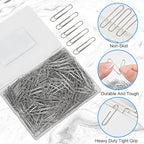 Large Paper Clips Non-Skid, 2 Inch Jumbo PaperClips, 300 Pcs Metal Paper Clips Large,Paperclips Non-Skid Clips for Office&School Supplies.