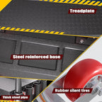 2IN1 Heavy Duty Panel Truck Cart,42" x 24" Flatbed Cart w/1Front&2 Side Handrails,2200 lbs Capacity Drywall Cart&Lumber Cart, Platform Truck w/2 Swivel Casters, All-Steel Hand Truck,Push Cart
