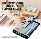 Clipboard with Storage High Capacity Plastic Nursing Clipboards with Pen Holder File Folder Storage Box Clipboard with Heavy Duty Clips for Teacher,Doctor,Offices-Funny Panda