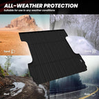 LASFIT Truck Bed Mat 2007-2018 (Only Fit 5.8 FT Bed, Not Fit 6.5FT/8.1FT Bed) for Chevrolet Silverado/GMC Sierra 1500, All Weather TPE Custom Fit Bed Liner, 2007 New Body Only, 1PC Black