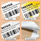 3" x 2" Direct Thermal Labels, Strong Adhesive Barcode & Return Address Stickers Compatible with Zebra, Rollo, Munbyn & Most Desktop Thermal Printers (12 Rolls / 8,400 Labels), TRSTGIX