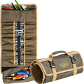 The Ryker Bag Simple Tool Roll Heavy-Duty Canvas Tool Organizer, Tool Roll Organizer Gifts for Dad Roll-Up Tool Bag w/Multiple Pockets for Wrenches, Sockets & Hand Tools for Mechanics & Electricians