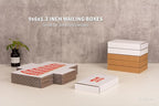 9x6x1.3 inch Small Shipping Boxes, Multi-Depth Flat Cardboard Boxes with Fragile Stickers for DVD Shipping, Packing, Moving, Storage, White, 25 Pack