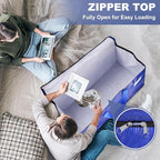 StorageRight Moving Bags-Heavy Duty Moving Boxes, Storage Totes with Zipper, Reinforced Handles and Tag Pocket-Collapsible Moving Supplies for moving, Storage and Travel 93L(Blue-6 Pack)