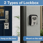 RUDY RUN Key Lock Box for Outside - Realtor Lockbox for House Keys Outdoor - Combination Key Hiders to Hide a Key Safe Storage