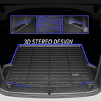 KELCSEECS® Floor Mats & Cargo Liner Custom for 2017 2018 2019 2020 Ford Fusion,All Weather Protection TPE Floor Liners Front & Rear Row Full Set Accessories Black