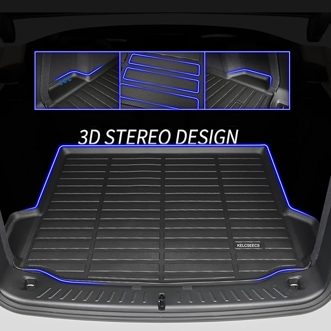KELCSEECS® Floor Mats & Cargo Liner Custom for 2020-2026 Hyundai Venue (Only Fits Cargo Mat for Top Position),All Weather Protection TPE Floor Liners Front & Rear Row Full Set Accessories Black