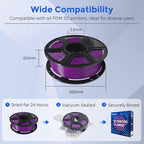 FLASHFORGE PETG Pro Filament 1.75mm Purple, 3D Printer Filament 1kg (2.2lbs) Spool, Dimensional Accuracy +/- 0.02mm, 3D Printing Filament for Various Mechanical Parts, Waterproof Parts