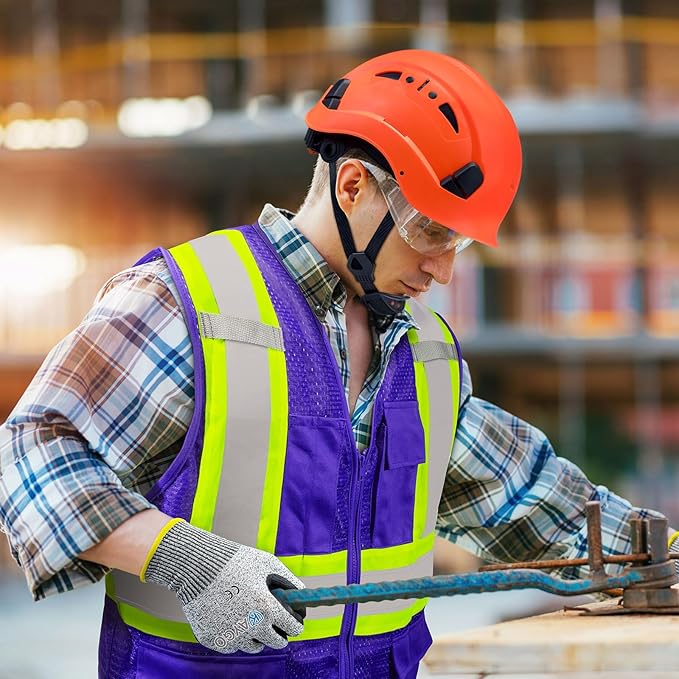 KAYGO Safety Vest with Pockets - High Visibility Reflective Vest ANSI Class 2 Construction Vest