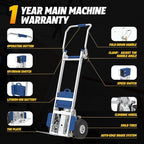 Electric Stair Climber 1200W Electric Stair Climbing Hand Truck 463LBs Load Capacity Powered Hand Trolley Stair Climbing Cart Electirc Dolly with Brake System - XSTO ZW7210GC