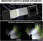 Running Lights for Runners, Clip on Flashlight, Rechargeable LED Safety Light for Walking at Night, Portable EDC Flashlight, Small Work Light Warning Flashing Camping Hiking Gear (Black)