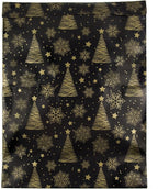 Inspired Mailers - Large Holiday Poly Mailers 14.5 x 19-50 Pack - Christmas Trees and Snowflakes (Black/Gold) - Large Holiday Mailing Envelopes