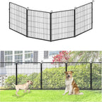Decorative Metal Garden Fence Add-on Fence Panels, 32in(H) x 10.4Ft(L) No Dig Fence 4 Panels Fencing for Dogs Animal Barrier Fence Garden Fencing for Yard, Patio, Without Gate