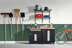 ClosetMaid MaxLoad Heavy Duty Wall Shelf Kit for Garage, 2 Shelves, Adjustable ShelfTrack Wire Shelving, Black Finish