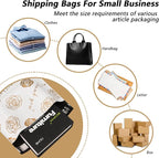Thank You Poly Mailers 10x13 Inch 100 Pcs - Gold Rose Printed Shipping Bags for Clothing - Waterproof and Tear Resistant Mailing Envelopes - Self-Sealing Packaging Bags for Small Business