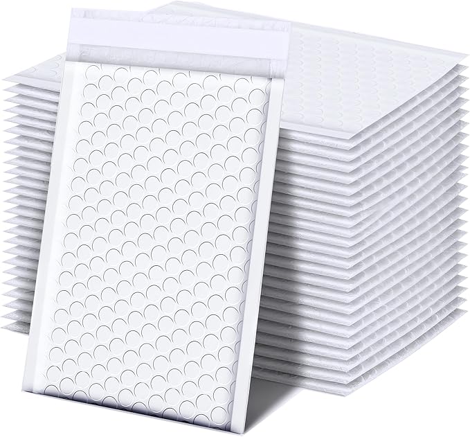 Bubble Mailers 10.5x15 Inch 100PCS, Self Seal Waterproof Padded Envelopes Shipping Bags, Tear-proof Bubble Envelopes Padded Mailers for Mailing, Packaging, Small Business-White