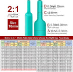 Chanzon 2:1 Ratio Green Heat Shrink Tubing 80Ft Roll 3/8" (10mm) Polyolefin Sleeving Wrap 1pcs