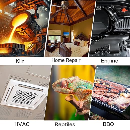 50:1 Infrared Thermometer Gun, -58°F to 2732°F Non-Contact Laser Temperature Gun for Cooking, Pizza Oven, Reptile, Griddle, Digital Temp Gun for HVAC and Industrial Use