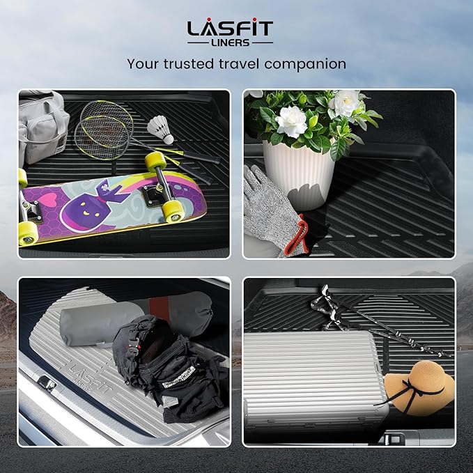 LASFIT Cargo Mat for Audi Q5/SQ5 2018-2025(Include Q5/SQ5 Sportback), Custom Fit All-Weather TPE Rubber Trunk Mat for Audi Accessories, Waterproof, Easy to Clean, Black