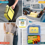 Healthy Packers Reusable Ice Packs for Lunch Boxes - Long Lasting Slim Freezer Packs, Thin Non-Toxic BPA-Free Hard Gel Ice Blocks for Coolers, Kids & Adults Lunch Bags, Travel, Camping, Food Storage