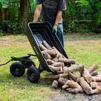 BILT HARD 600 lbs Poly Garden Dump Cart with 180° Rotating Handle, 4 Cu.Ft. Capacity Heavy Duty 4 Wheel Garden Carts for Yard, Outdoor