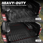 LASFIT Truck Bed Mat for Ford Maverick 2026 2025 2024 2023 2022 Hybrid & Gasoline TPE All Weather Truck Bed Liner Custom Fit Bed Mat(Not fit with Drop-in Bed Liner), 1PC Black