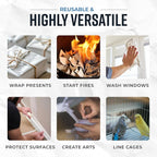 Packing Paper Sheets for Moving | 480 Sheets | 27" x 17" | 15lb | Made in USA | Newsprint Paper | Must Have in Your Moving Supplies