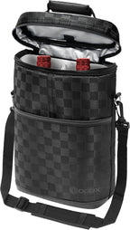 opux 2 Bottle Wine Carrier Tote, Insulated Leakproof Wine Cooler Bag, Wine Travel Bag Tote for Picnic BYOB Beach, Portable Wine Bottle Carrying Case, Gift for Wine Lover Women Men Christmas