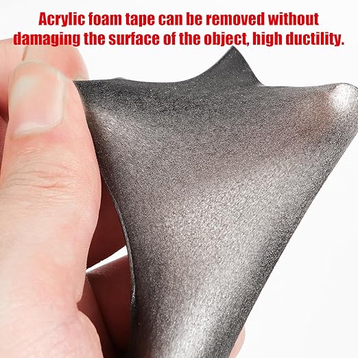 Double Sided Tape Heavy Duty, Waterproof Mounting Foam Tape, 16.5ft Length, 0.59in Width, High Temperature Resistant Adhesive Tape for Car, LED Strip Light, Office Decor, Made of 3M VHB Tape.