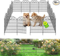 10 Panels No Dig Decorative Garden Fence with Gate – 28" H X 19.6' L Rustproof Metal Dog Fence Outdoor for Yard, Animal Barrier Fence for Pet, Garden Border, Patio, Flower | Temporary Fencing