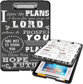 A4 Clipboards,Heavy Duty Waterproof Nursing Plastic Folder Clipboard with Storage Clip Boards,File Folder Storage Box Clipboard Case for Teacher,Doctor,Offices,Jeremiah 29-11 Bible Verse
