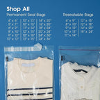 Spartan Industrial - 14” X 20” (200 Count) Self Seal Clear Poly Bags with Suffocation Warning for Mailing, Packaging, and Clothes - Resealable Glue