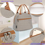 FlowFly Insulated Lunch Cooler Bag - Tote Bag Organizer for Women/Men, Coffee