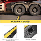Yescom Cable Ramp Protector 1 Channel Garden Hose Protecitive 22000 Lbs Load Capacity Heavy Duty Speed Bump for Road Driveway Walkway