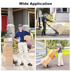 Folding Hand Truck Dolly Cart, 180LBS Portable Aluminum Hand Truck Foldable with Telescoping Handle and Elastic Cord for Luggage, Boxes, Functionality Foldable Dolly for Home, Moving, Black Gray