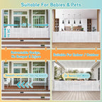 140'' Retractable Baby Gates Extra Wide,34" Tall Retractable Dog Gate for Doorways, Security Upgrade Reinforcement Rods 11 Foot Retractable Baby Gate for Stairs, Indoor/Outdoor Retractable Gate