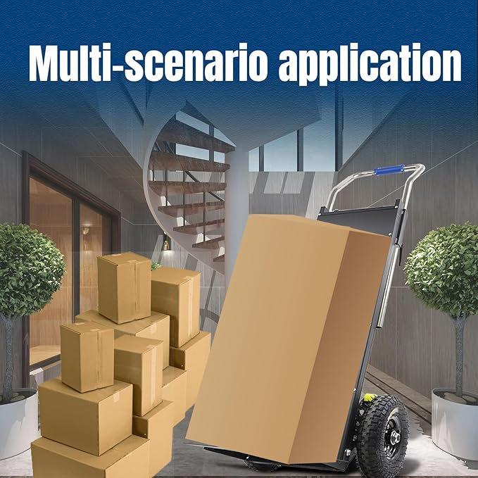 Electric Stair Climbing Dolly, Heavy Duty Cart 880lbs Capacity 1200W Motorized Hand Truck with Foldable Design for Moving Furniture Fridge Appliance(Green)