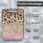 Pattern Design Clipboard with Storage - Heavy Duty Legal Size Clipboard, Ideal for Teachers, Nurses, Office Workers, Contractors, and Kids - 9.5 x 14.2 Inch (Leopard Print)