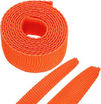 MECCANIXITY Braided Cable Sleeves Heat Shrinkable Fabric Sleeving, 3/8" 3ft Orange 2:1 Ratio Heat Shrinkable Cord Protector for Harness Cable, Network Cable Protection, Cable Management
