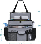 Elantrip Car Front Seat Organizer, Back Seat Storage with Adjustable Straps Truck Seat Organizers for Delivery Drive, Office File, Passenger Seat Gray