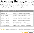 PARTNERS BRAND 24x24x7 Flat Corrugated Boxes, Flat, 24L x 24W x 7H, Pack of 10 | Shipping, Packaging, Moving, Storage Box for Home or Business, Strong Wholesale Bulk Boxes