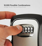 Iron Lock® Key Lock Box Wall Mount – Medium Waterproof Heavy-Duty Metal Safe with 4-Digit Combination for Outdoor Access, Home Entry, Office Security, Rentals & Airbnb Use (Grey, Medium)