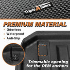 TripleAliners Truck Bed Mat Compatible with 2017-2024 2025 2026 Honda Ridgeline Accessories 5.3FT Vehicle Perfectly Flush All Weather Protection TPE Heavy Duty Pickup Car Bed Cargo Mat