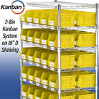 Akro-Mils 30237 AkroBins Plastic Storage Bins, Space-Saving Stackable Bins for Garage, Pantry, Craft Organization, 9-Inch x 6-Inch x 5-Inch, Stone, 12-Pack