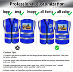 BeautyWill Custom Safety Vest Logo Class 2 High Visibility Reflevtive Vest Outdoor Protective Workwear