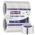 Clear Packing Tape - 6 Heavy-Duty Wrapping Tape - 55-Yard Length, 330 Total Yards 1.88-Inch Wide Strong Adhesive Rolls for Moving Boxes, Office Packaging, Storage Organization & Warehouse Shipping