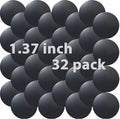 SALEX Cell Phone Metal Stickers 1.37 inch for Magnetic Car Mount. Replacement Set of 32 Mini Magnet Metal Plates. Silver Car Sticky Small Round Iron Discs with 3M Adhesive Backing for Case DIY Crafts