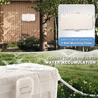 Flemoon [2 Pack] Outdoor Electrical Box Waterproof, Medium Weatherproof Electrical Box (11.5x5.2x4 inch) w/6 Cable Entry Ports, Extension Cord Cover for Power Strip, Timer, Holiday Light, White